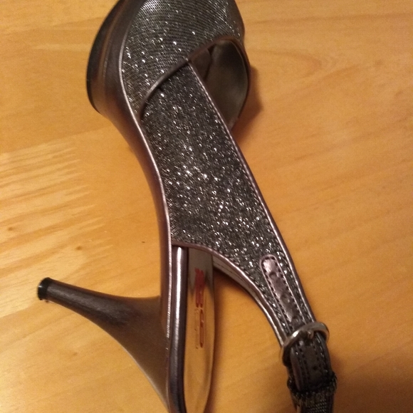 Silver Mesh Dress Sandals - Picture 2 of 5